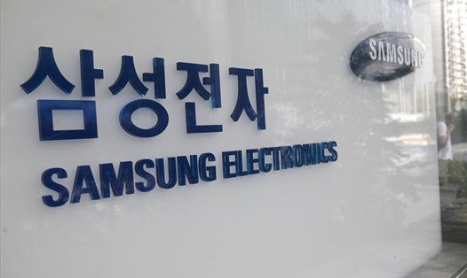 Logo Samsung Electronics tại tòa nhà của công ty ở Seoul, Hàn Quốc. Ảnh: AFP