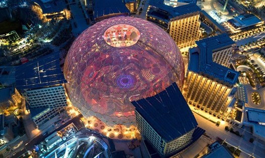 Khu tổ hợp EXPO 2020 Dubai nhìn từ trên cao. Ảnh: BTC