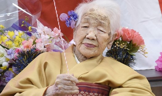 Cụ Kane Tanaka ở Nhật Bản là người có tuổi thọ cao nhất thế giới còn sống hiện nay ở tuổi 118. Ảnh: Kyodo