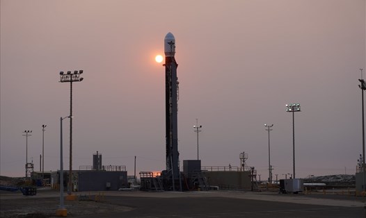 Tên lửa của Firefly tại bãi phóng  SLC-2 của Căn cứ Lực lượng Không gian Vandenberg. Ảnh: Firefly