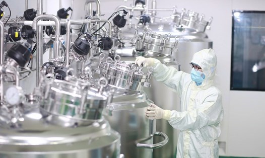 Vaccine Trung Quốc V-10 được sản xuất tại Tập đoàn Dược phẩm Livzon ở tỉnh Quảng Đông. Ảnh: Tân Hoa Xã