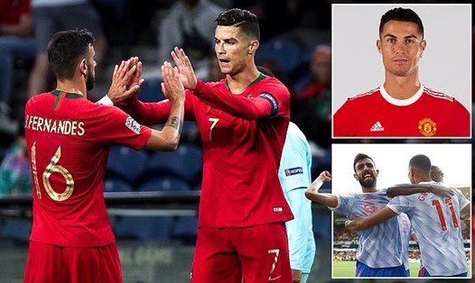 Ronaldo và Bruno sẽ song hành liên tục từ mùa này. Ảnh: UEFA/Premier League