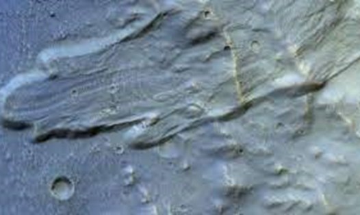 Tàu Exo-Mars Orbiter phát hiện lở đất dài 5km trên sao Hỏa. Ảnh: ESA