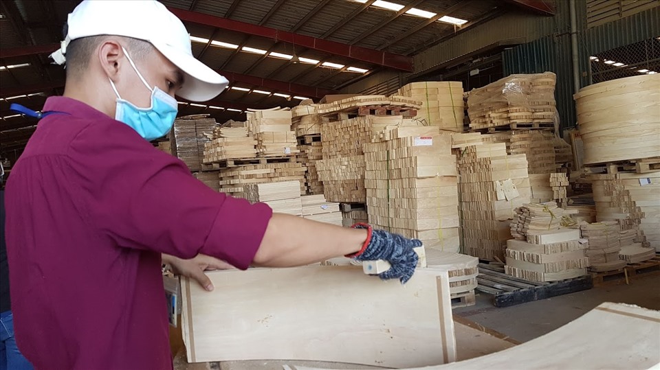 Xuất khẩu gỗ tăng trưởng mạnh trong 8 tháng, chủ yếu nhờ vào tăng trưởng của các tháng trước dịch bệnh. Ảnh: Vũ Long