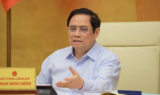 Thủ tướng Chính phủ Phạm Minh Chính phát biểu tại cuộc họp. Ảnh NB