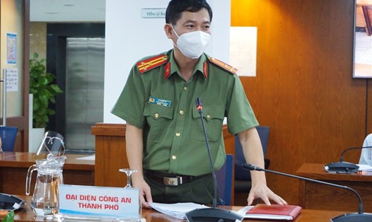 Thượng tá Lê Mạnh Hà - Phó Trưởng phòng tham mưu Công an TPHCM.  Ảnh: Minh Quân