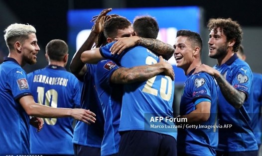 Tuyển Italia lập kỷ lục bất bại 37 trận liên tiếp. Ảnh: AFP