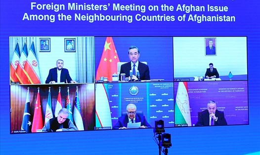 Ngoại trưởng Trung Quốc Vương Nghị dự hội nghị về Afghanistan ngày 8.9. Ảnh: Bộ Ngoại giao Trung Quốc