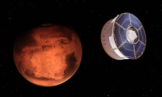 Hình minh họa tàu thám hiểm tiếp cận sao Hỏa. Ảnh: NASA