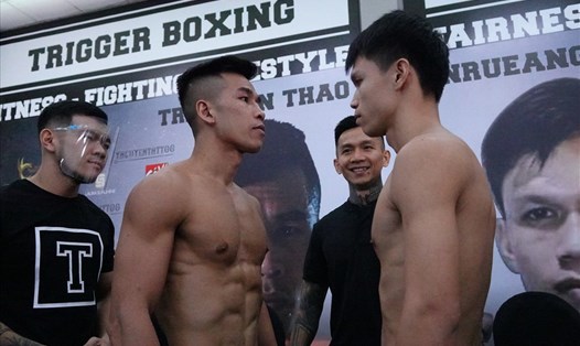 Trần Văn Thảo (trái) tự tin sẽ có chiến thắng trước Phayom Boonrueang (Thái Lan) vào tối 2.1.2022. Ảnh: Nguyễn Đăng