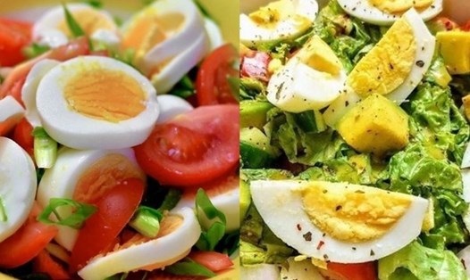 Salad trứng là món ăn lành mạnh cho người cao tuổi. Đồ họa: Thanh Ngọc