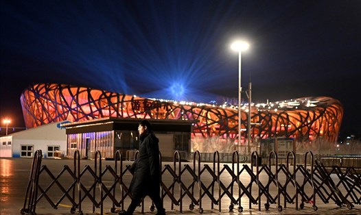 Sân vận động Tổ chim, nơi tổ chức lễ khai mạc và bế mạc Olympic mùa đông 2022. Ảnh: AFP