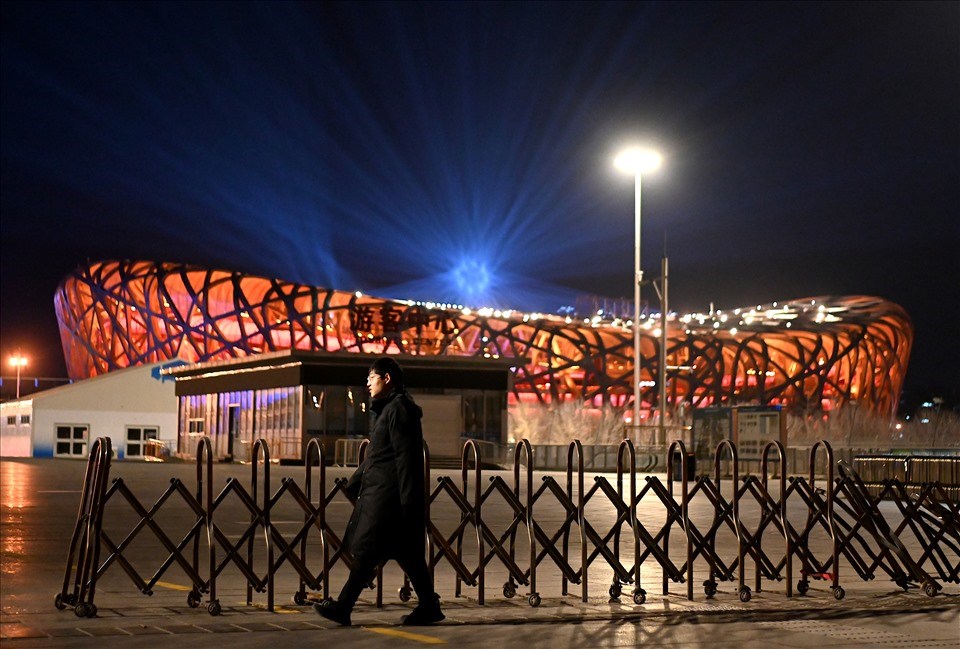 Sân vận động Tổ chim, nơi tổ chức lễ khai mạc và bế mạc Olympic mùa đông 2022. Ảnh: AFP Sân vận động Tổ chim, nơi tổ chức lễ khai mạc và bế mạc Olympic mùa đông 2022. Ảnh: AFP