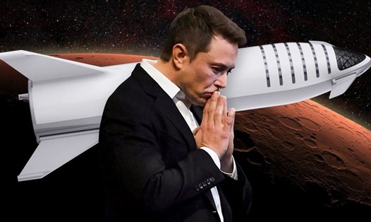 Elon Musk tham vọng đưa con người lên sao Hỏa. Ảnh: SpaceX/AFP