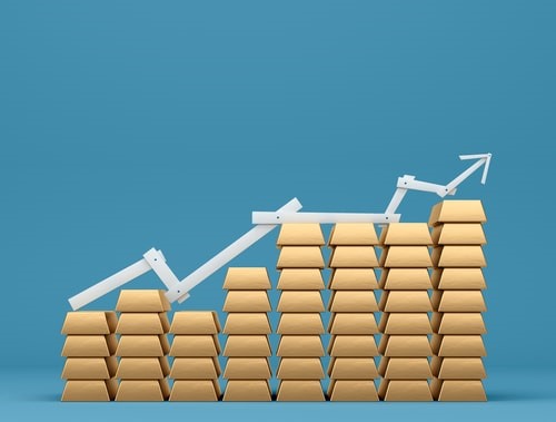 Giá vàng trong năm 2022 tăng hay giảm phụ thuộc vào diễn biến dịch COVID-19 và thị trường chứng khoán. Ảnh: Kitco