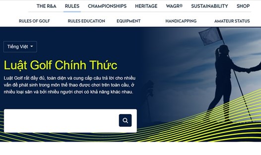 Hình ảnh trang luật chơi golf bằng tiếng Việt. Ảnh: Randa.org