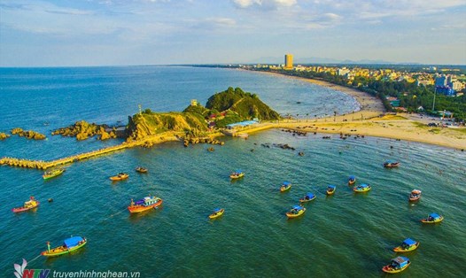 Khu du lịch Cửa Lò kỳ vọng đón hơn 1,5 triệu khách năm 2022. Ảnh: Truyền hình Nghệ An