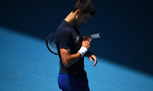 Có tên trong danh sách bốc thăm nhưng Novak Djokovic vẫn chưa chắc đã có thể thi đấu. Ảnh: AO