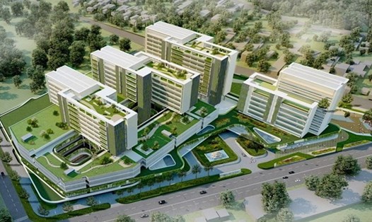 Phối cảnh dự án xây dựng mới Bệnh viện Đa khoa khu vực Thủ Đức.  Ảnh: M.Q
