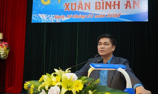Ông Ngọ Duy Hiểu - Phó Chủ tịch Tổng LĐLĐ Việt Nam - phát biểu tại chương trình. Ảnh: Quách Du
