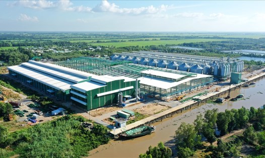 Nhà máy gạo Hạnh phúc được xây dựng trên diện tích 161.000m2, quy mô lớn nhất châu Á. Ảnh: T.Long
