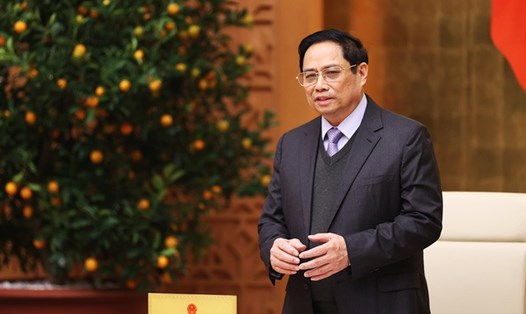 Thủ tướng Phạm Minh Chính phát biểu khai mạc cuộc họp. Ảnh: Nhật Bắc