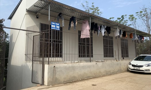 Nhà trọ nơi bé A. sống cùng với mẹ và người tình của mẹ ở xã Cần Kiệm, huyện Thạch Thất, Hà Nội.