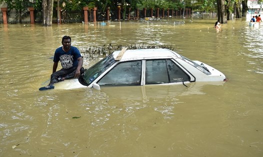 Lũ lụt ở Malaysia hồi giữa tháng 12.2021. Ảnh: AFP