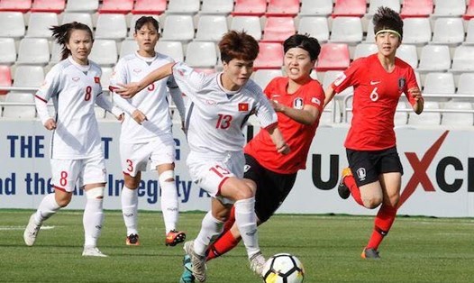 Tuyển nữ có trận mở màn Asian Cup 2022 gặp tuyển Hàn Quốc. Ảnh: VFF