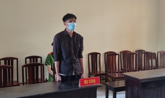 Bị cáo Nguyễn Hoàng Giang tại phiên tòa. Ảnh: PV