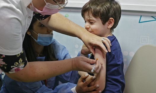 WHO đã đưa ra đề xuất giảm liều lượng vaccine tăng cường để tiêm phòng cho trẻ em từ 5 đến 11 tuổi. Ảnh: AFP