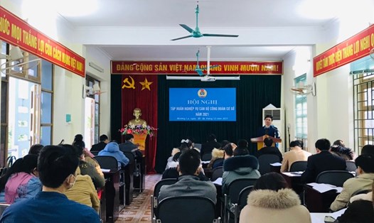 LĐLĐ huyện Mường La (Sơn La) tổ chức lớp tập huấn nghiệp vụ Công đoàn cho cán bộ CĐCS năm 2021. Ảnh: Thanh Thảo.