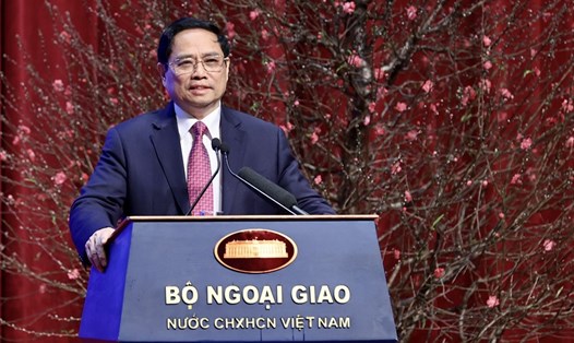Thủ tướng Phạm Minh Chính phát biểu tại hội nghị ngày 22.1. Ảnh: Hải Nguyễn