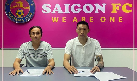 Câu lạc bộ Sài Gòn tái ngộ người cũ Ahn Byung-keon, hoàn tất việc chuẩn bị lực lượng cho mùa bóng 2022. Ảnh: CLB Sài Gòn