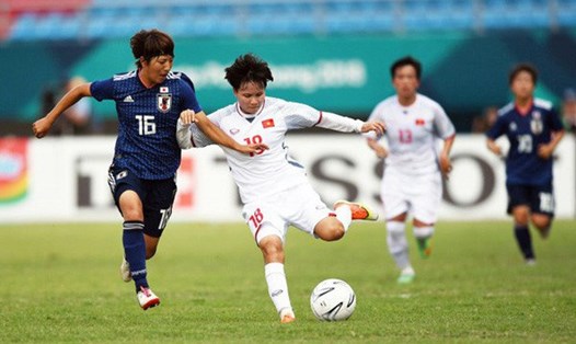Tuyển nữ Việt Nam có cuộc đọ sức quan trọng với tuyển nữ Nhật Bản tại Asian Cup 2022. Ảnh: VFF