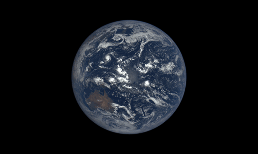 Cảnh Trái đất quay được Đài quan sát Khí hậu Không gian Sâu (DSCOVR) ghi lại. Ảnh: NASA