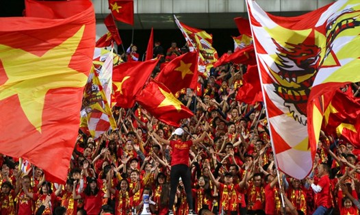VGS sẽ ra mắt lá đại kỳ có kích thước 3.000m2 ở trận đấu giữa tuyển Việt Nam - tuyển Trung Quốc hôm 1.2 tới. Ảnh: Anh Duy