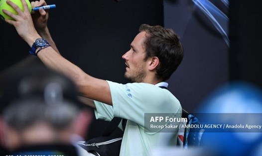 Daniil Medvedev có trận đấu khá vất vả nhưng cuối cùng vẫn ghi tên vào vòng tứ kết Australian Open 2022. Ảnh: AFP