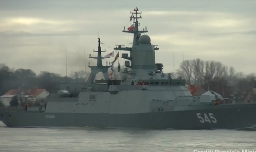 Nga triển khai tàu chiến thực hiện nhiệm vụ đường dài. Ảnh: Bộ Quốc phòng Nga