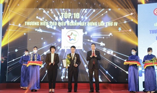 Tập đoàn GFS được bình chọn Top 10 Thương hiệu tiêu biểu ngành Xây dựng Việt Nam. Ảnh: GFS