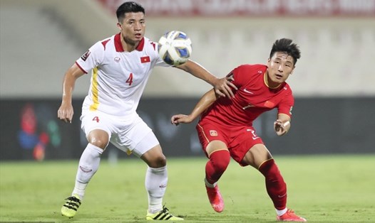 Tuyển Trung Quốc thắng tuyển Việt Nam 3-2 ở lượt đi với cú đúp của Wu Lei. Ảnh: Sina