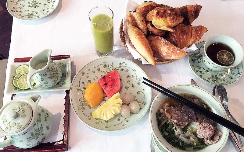 Bữa sáng tại khách sạn Sofitel Legend Metropole Hà Nội do 1 du khách đánh giá là "Bữa sáng mơ ước" trên Tripadvisor. Ảnh: Tripadvisor