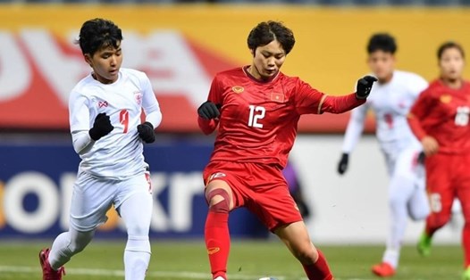 Tuyển nữ Việt Nam được đánh giá cao hơn tuyển nữ Myanmar. Ảnh: AFC