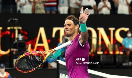 Thêm một trận đấu xuất sắc nữa, Rafael Nadal giành quyền vào chung kết Australian Open 2022. Ảnh: AFP