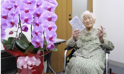 Người cao tuổi nhất thế giới Kane Tanaka. Ảnh: Tỉnh Fukuoka