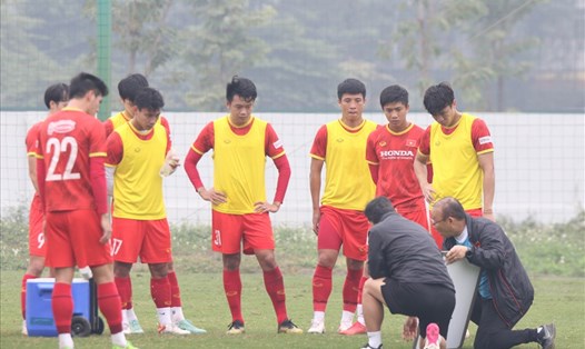 Tuyển Việt Nam dự kiến 2 tuần tập luyện (1 tuần tại Hà Nội, 1 tuần tại Australia) trước khi đá vòng loại World Cup 2022. Ảnh: VFF