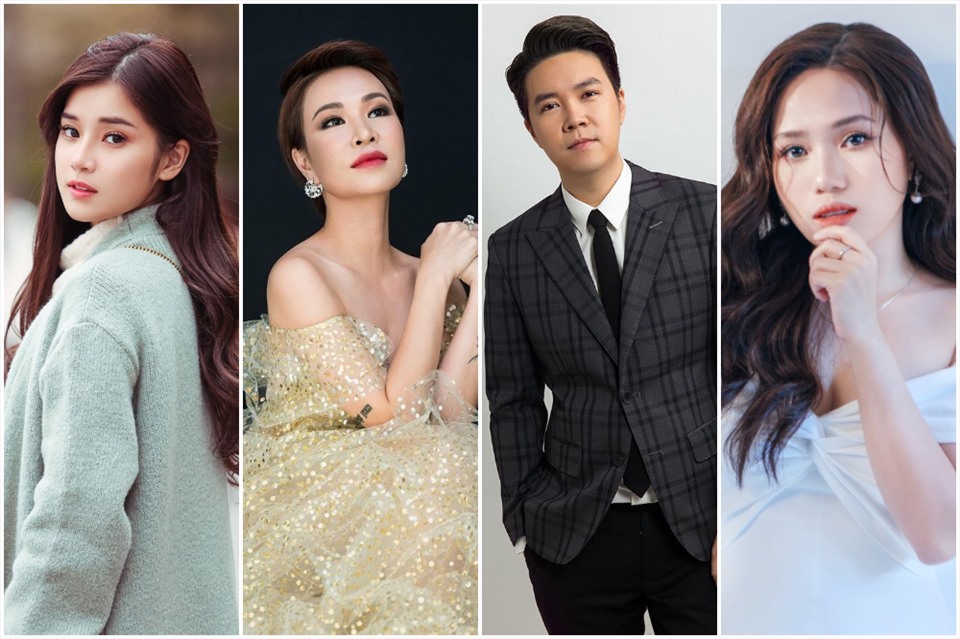 Uyên Linh và dàn sao tham gia đêm nhạc của Đức Trí. Ảnh: NSCC.