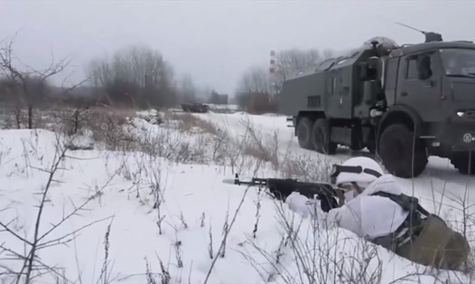 Quân đội Nga kiểm tra khả năng sẵn sàng chiến đấu. Ảnh: Bộ Quốc phòng Nga