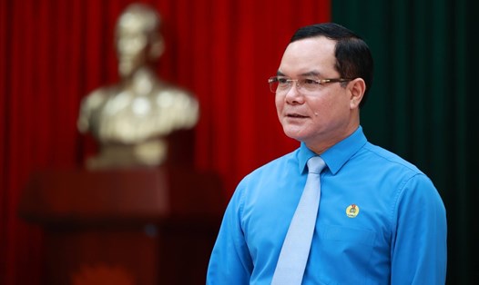 Ông Nguyễn Đình Khang - Uỷ viên Trung ương Đảng, Chủ tịch Tổng LĐLĐVN. Ảnh: Hải Nguyễn