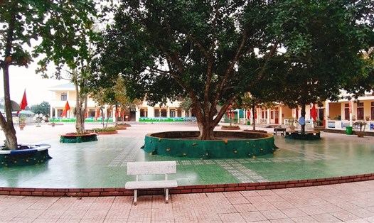 Trường TH Hương Giang (Hương Khê, Hà Tĩnh) - ngôi trường hạnh phúc ở vùng rốn lũ. Ảnh: La Giang